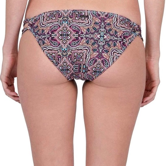 NWT - VOLCOM - Sea La Vie Modest Boho Multicolor Tribal Bikini Bottoms - Size XS - Picture 2 of 13